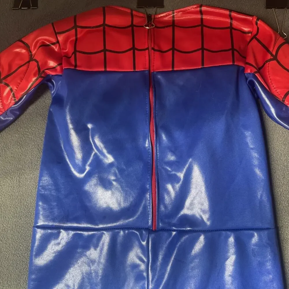 Spider-Man Muscle Costume W/ hard Sound Mask Kids/Youth Size 8 Cosplay